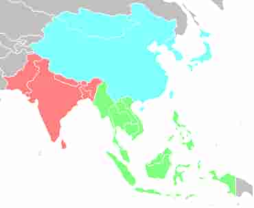 Jugoistočna Azija mapa